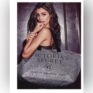 Victoria's Secret Shimmering Silver Tote